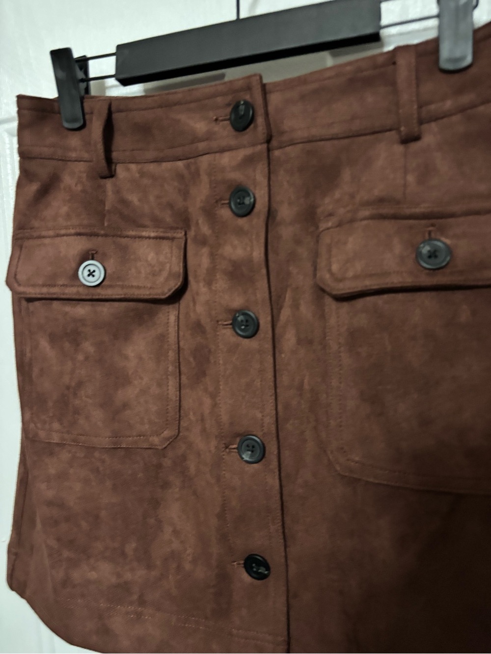 Universal Thread Brown Button-Front A-Line Skirt - Picture 2 of 6